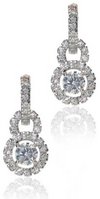 Round Diamond 'Antique' set drop on baby hoop