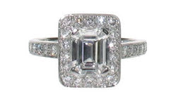 Emerald cut Diamond - Microset