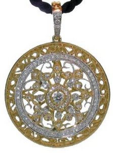 Lacey diamond pendant