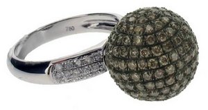 Pave ball rings