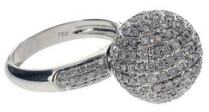 Pave ball rings