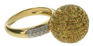 Pave ball rings