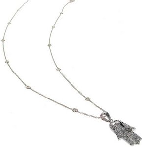 Large Diamond Hamsa Charm