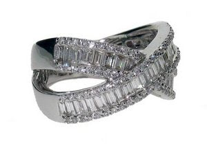 Crossover Diamond ring