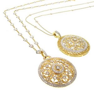 Lacey diamond pendant