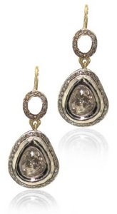 Indian Diamond Earrings - Short Drop