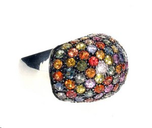Multi Sapphire dome ring