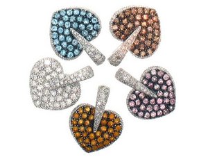 Sapphire heart - Diamond sides