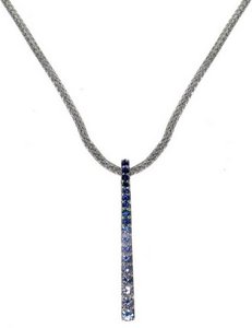 Shaded Sapphire bar pendant