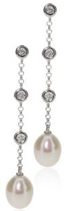 Diamond by the inch - Pearl earrings