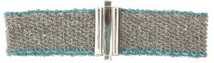Woven silk and Silver - Colour-edged - Slim cuff