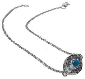 Evil Eye necklace - fully set diamond pendant