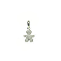 Baby girl and baby Boy charm necklace with Turquoise