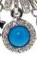 Baby girl and baby Boy charm necklace with Turquoise