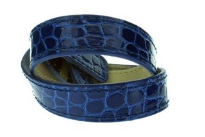 Double cuff - Blue - Crocodile