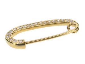 Evil Eye - Diamond pin - Yellow Gold