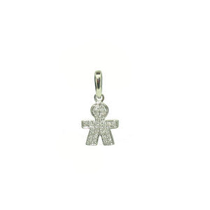 Baby girl and boy Diamond charms with Rondelles