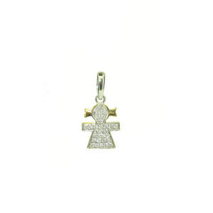 Baby girl and boy Diamond charms with Rondelles