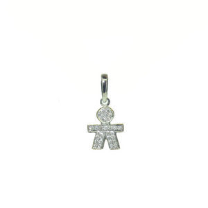 Baby girl and boy Diamond charms with Rondelles