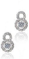 Round Diamond 'Antique' set drop on baby hoop