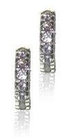 Baby Diamond hoops and detachable pear drops - Cornelian