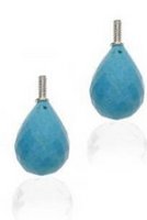 Interchangeable 'Antique' Diamond earrings - Turquoise