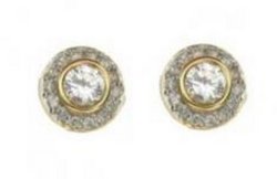 Diamond Studs with detachable Briolette - Emerald