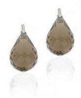 Interchangeable 'Oval Link'  Diamond earrings - Lemon Quartz
