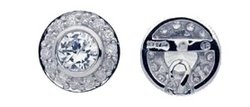 Diamond Studs with detachable Briolettes - Ruby