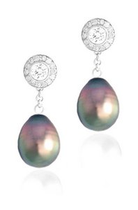 Diamond Studs with detachable Pearls