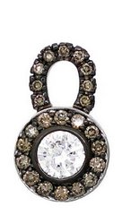 Diamond baby hoops - with Antique detachable Pink Sapphire round drops