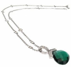 Briolette pendant - Green Quartz