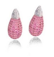 Interchangeable Line earring - Invisibly set drop