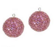 Interchangeable Line earring - Yellow Gold with Yellow Sapphires - Pave ball drop