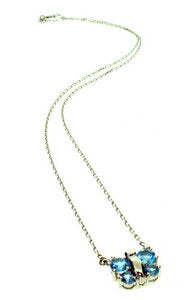 Semi-precious butterfly - necklace
