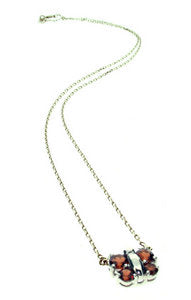 Semi-precious butterfly - necklace