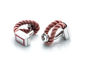 Rope Wrap Cufflinks - Navy