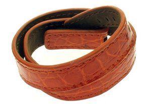 Double cuff - Orange - Crocodile