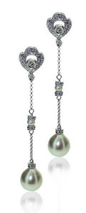 Fan top Pearl earrings