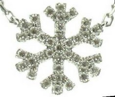 Diamond snowflake necklace