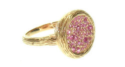 Alexandra Ring - Round - Set with Pink Sapphires