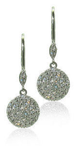 Diamond baby disc earrings