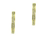 Half Diamond hoops with Ruby and Diamond drops