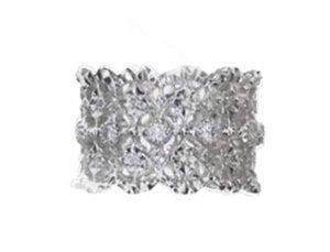 Lacey Diamond ring - White Gold edged with Yellow Gold