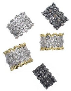 Lacey Diamond ring - White Gold edged with Yellow Gold
