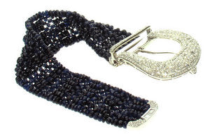 Filigree Diamond buckle with single Ruby strap