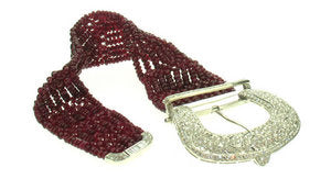 Filigree Diamond buckle with single Ruby strap