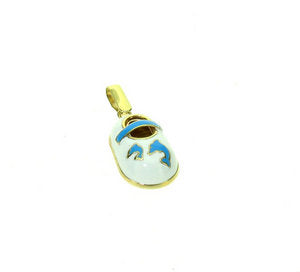 Enamel Baby shoe pendant