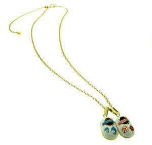 Enamel Baby shoe pendant