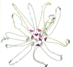 Heart bracelet - Pink Sapphire